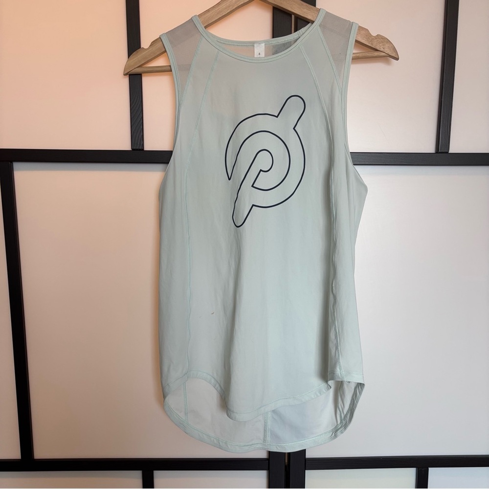 Limited edition peloton x lululemon island mist sculpt tank Size 6 sporty preppy